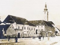 Kaptol. Franjevački samostan prije potresa 1880. godine